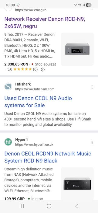 Denon Ceol RCD N9 All in One Top