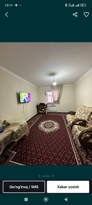 Шайхонтохур гулзор 2 хона 60 квадрат