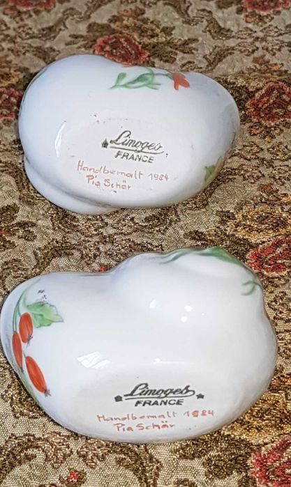 Две старинни порцеланови солнички- Лимож- Франция