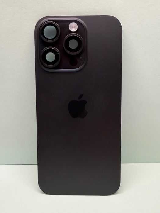 Sticla capac carcasa spate compatibila iPhone 16 Pro Black Negru