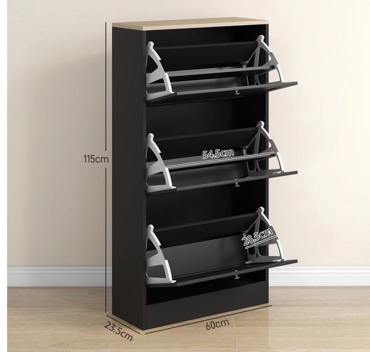 Черен Шкаф за обувки