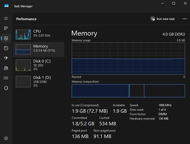 ASUS Notebook E203N (Win11 25H2 Home] - stare foarte buna