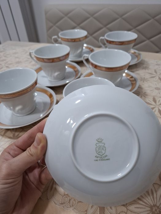 Căni/cești portocalii-aurii