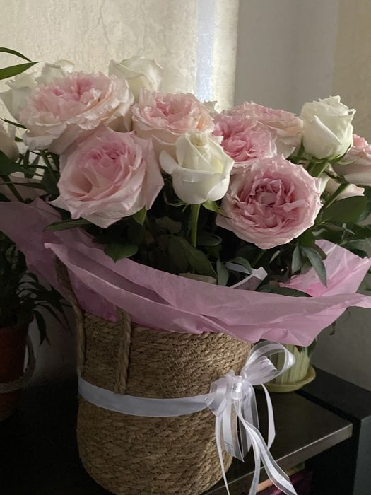 Цветы букет с зеркалом)