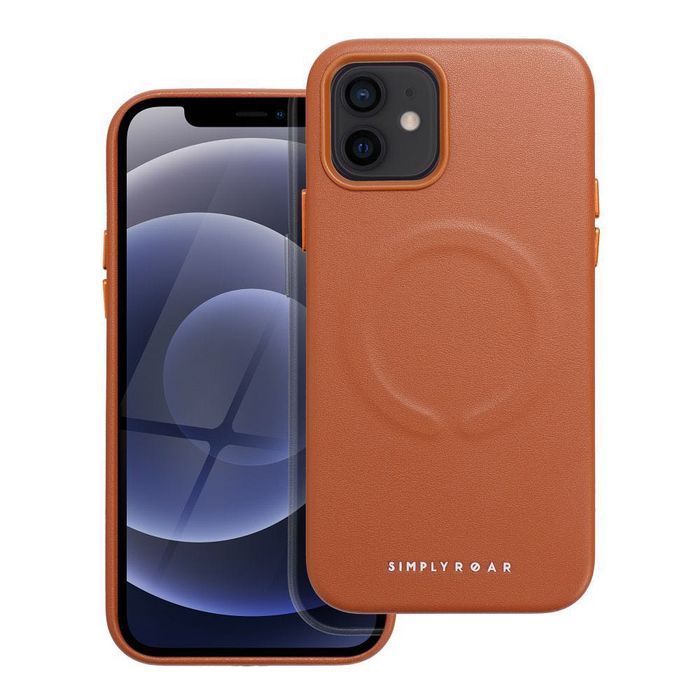 Roar Leather Mag Case за iPhone, кафяв