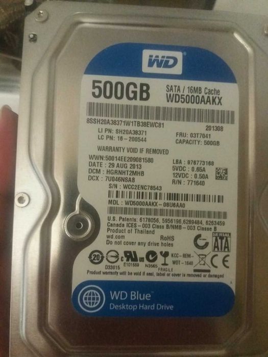 Продам HDD накопитель на ПК (500GB)