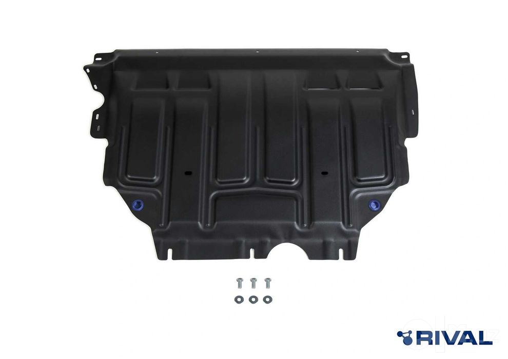 Защита картера + КПП + комплект крепежа, RIVAL, Сталь, Skoda Kodiaq