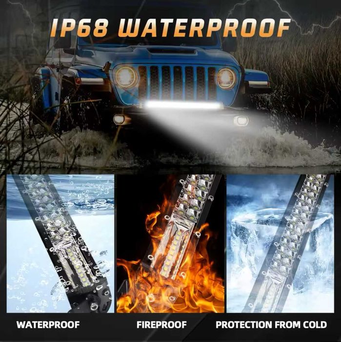 НОВ МОДЕЛ 70 cm 240W 12D ULTRASLIM LED BAR в комплект с окабеляване