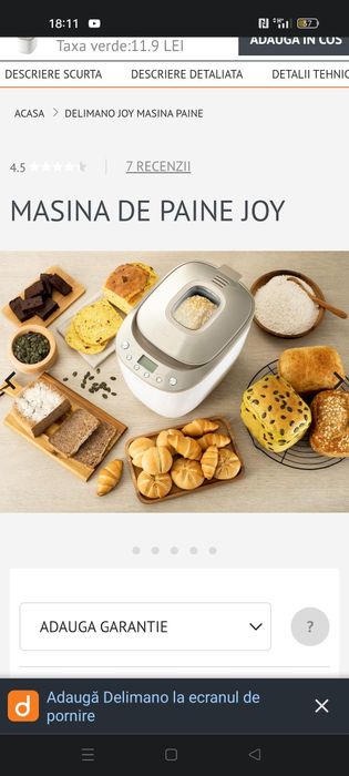 Mașină de făcut pâine Delimano