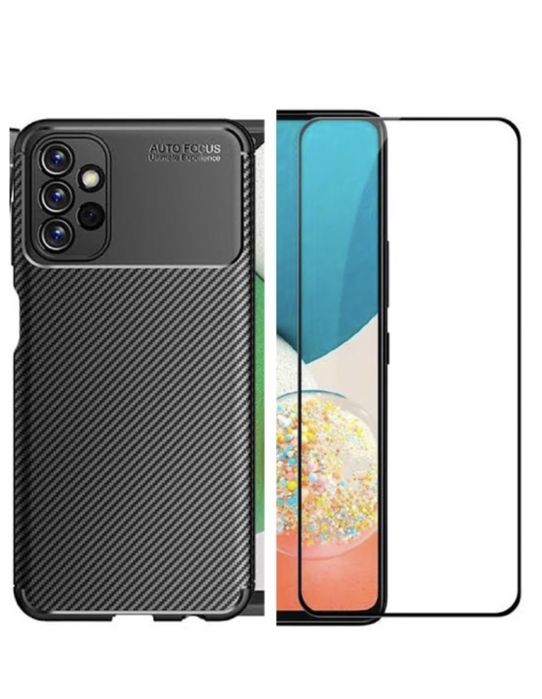 Husa Silicon Carbon +Folie Sticla 21D Safe Samsung A33/A03/A34/A35/A36/A37