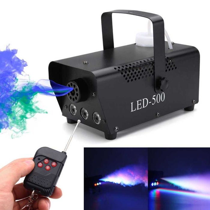 LED 500W машина за дим с въздушна колона с безжично дистанционно управление, сцена, машина за мъгла