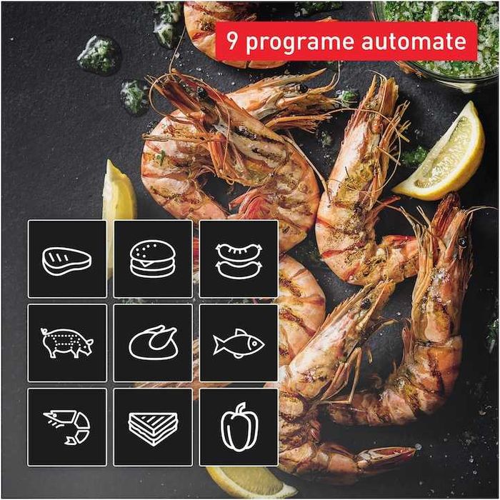 Gratar electric Tefal OptiGrill 4 in 1, GC774D30, 2100W, 9 programe