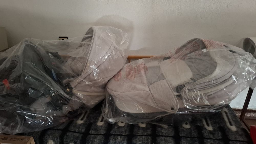 Детска комбинирана количка 3 в 1 Buba - Zaza, Cream