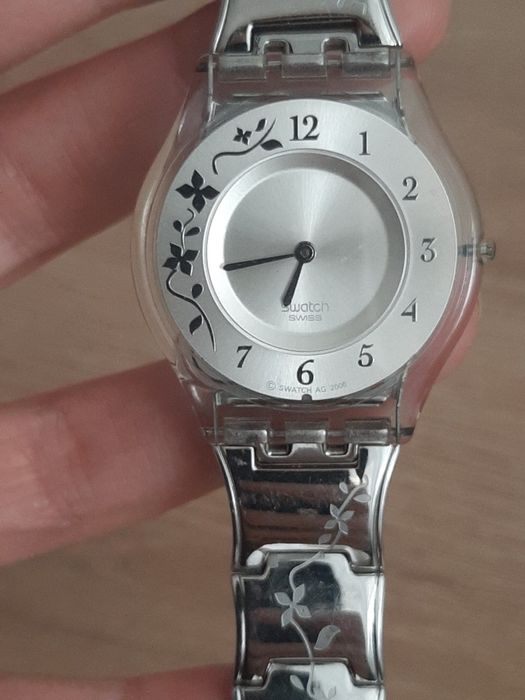 Ceas Swatch Skin "Wildly" SFK286G - Ultra-subțire, Design Floral