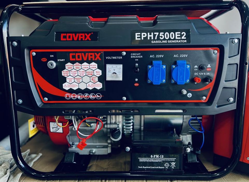 Бензиновый генератор covax 5,5 kw сотиладии