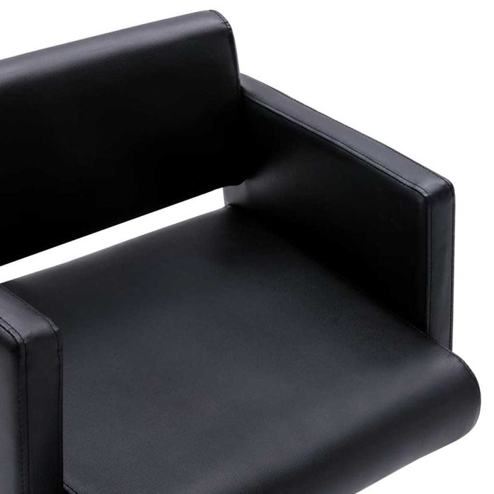 Oferta 50% vidaXL Fotoliu extensibil din piele ecologică neagră