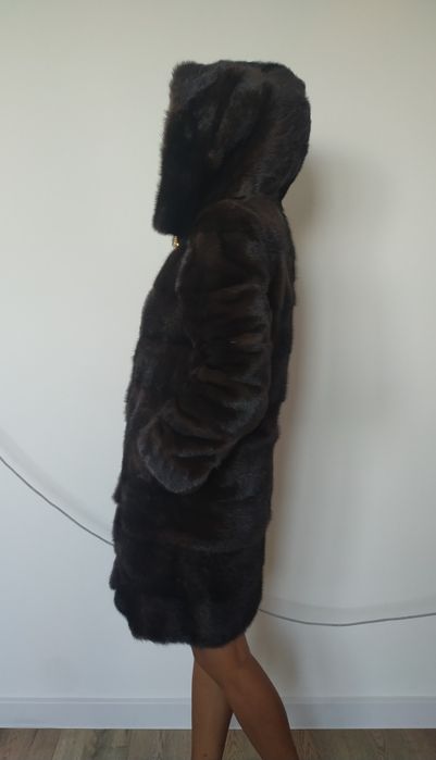 Норковая шуба с капюшоном, трансформер