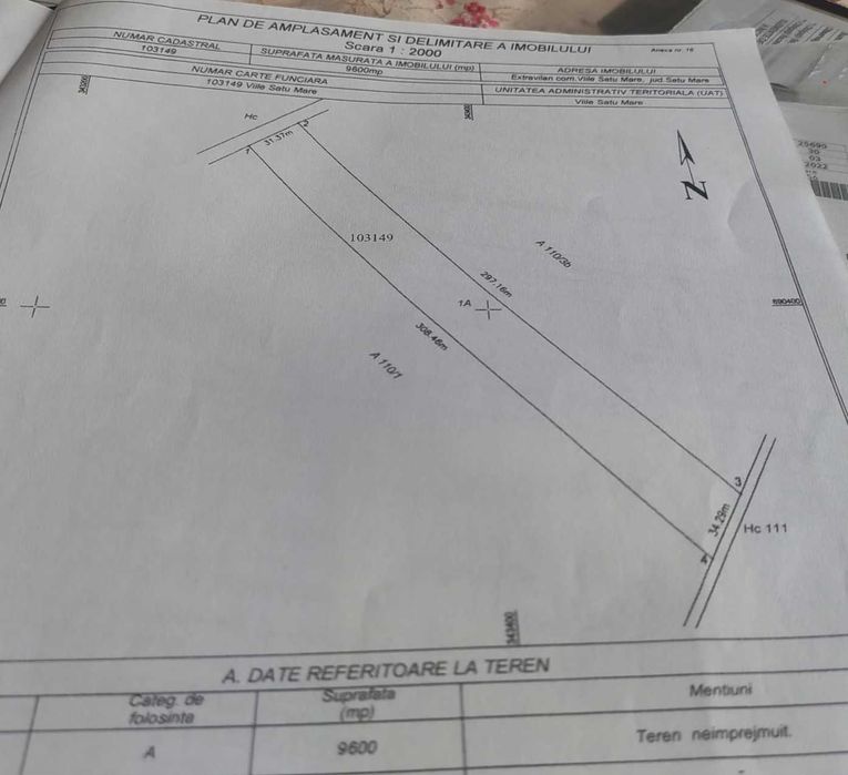 Vanzare teren agricol Cionchesti