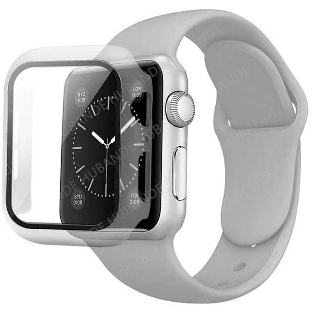 Curea silicon + protectie ecran ceas Apple Watch 10 9 8 7 40/41 mm