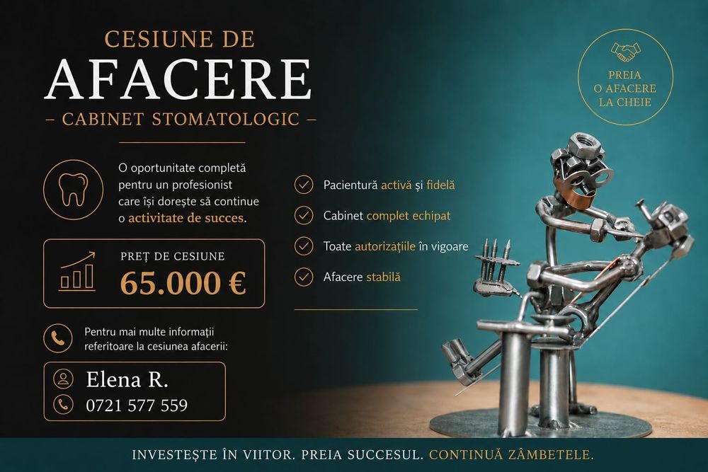Cesiune cabinet stomatologic complet echipat – București