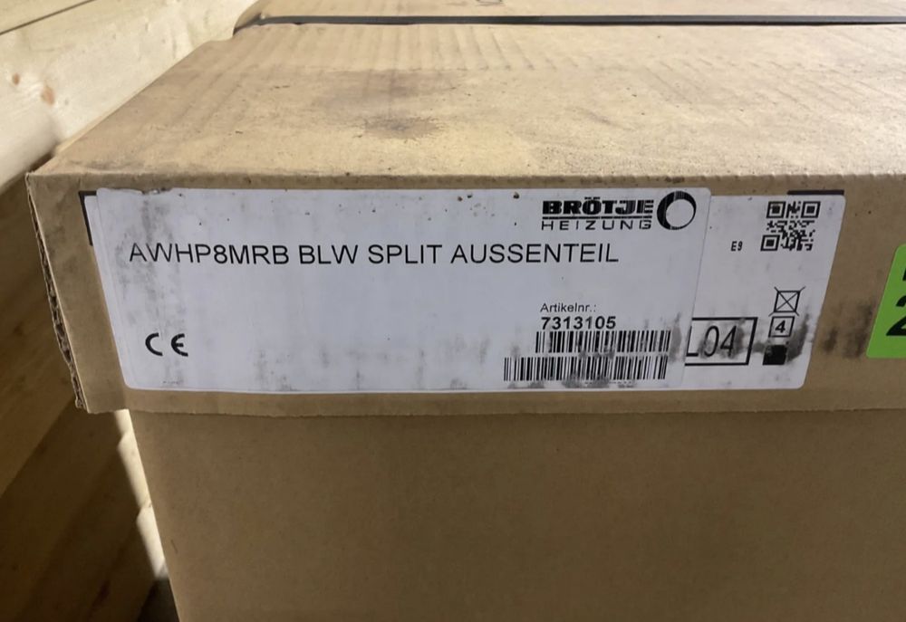Нова термопомпа Brötje BLW Split 8 kW – пълен комплект (вътрешно + външно тял