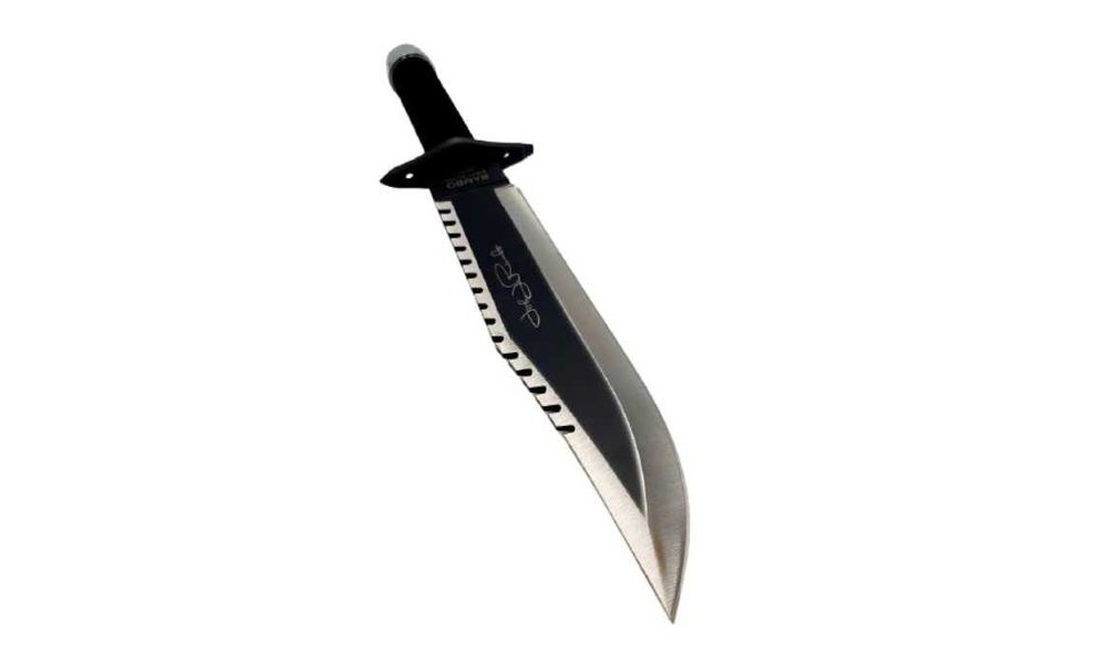 Cutit de vanatoare Rambo First Blood 2 Negru editie de colectie 40 cm