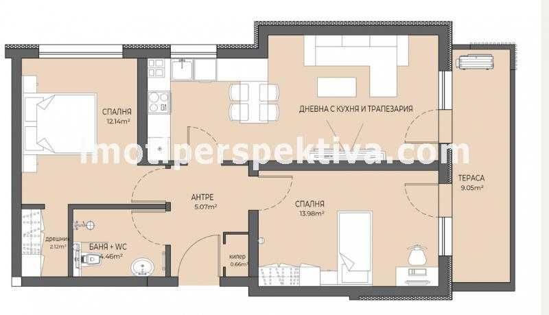 Продава се Тристаен апартамент в Пловдив, Остромила - 96 кв.м за 1092 €/кв.м - Снимка #9