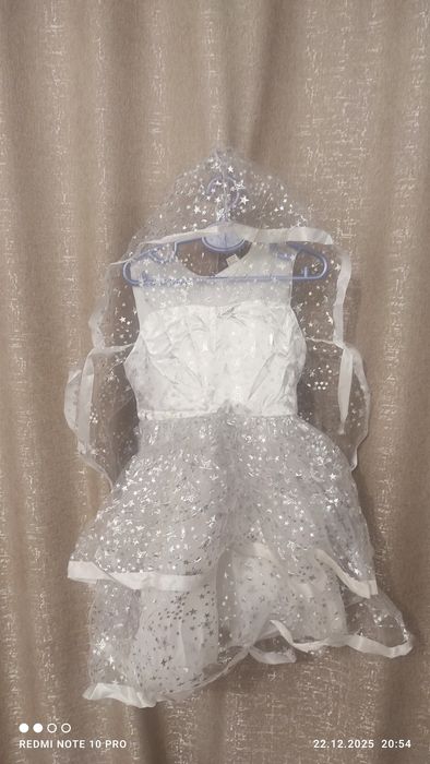 Платье детское. 5-7 лет, с накидкой.