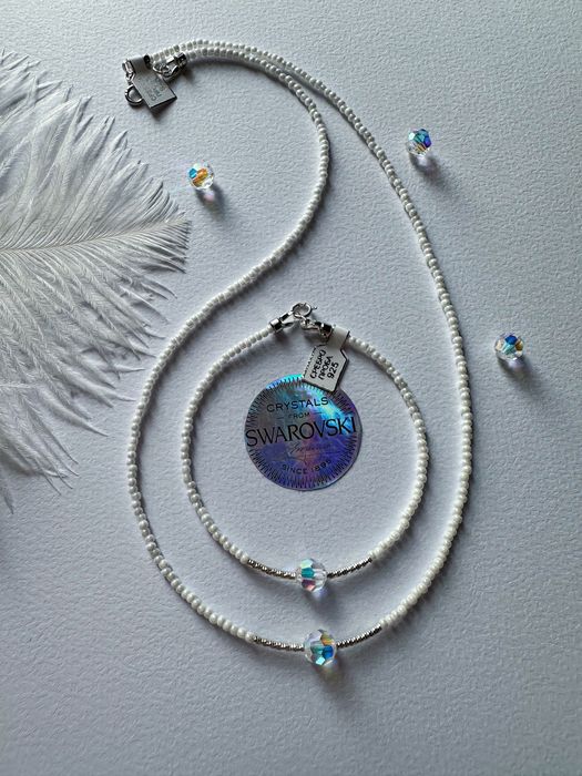 Чокър и гривна Swarovski elements