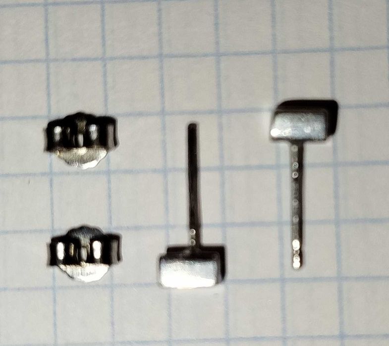 серьги гвоздики пусеты серебро 925