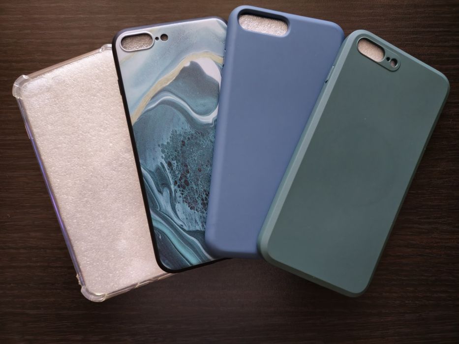 Iphone 8 Plus 256GB alb +  cabluri  încărcare + huse piele & silicon ,  folii sticlă full body + accesorii