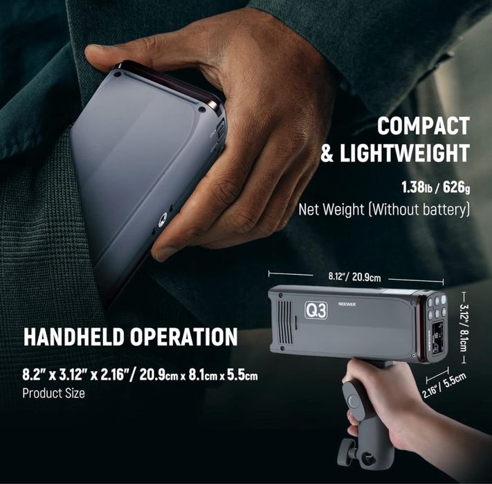 Проф. 2 Х Мобилни светкавици на батерии. + ТРИГЪР. Ad-200. Neewer