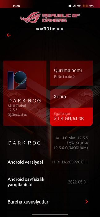 Redmi not 9  sotiladi