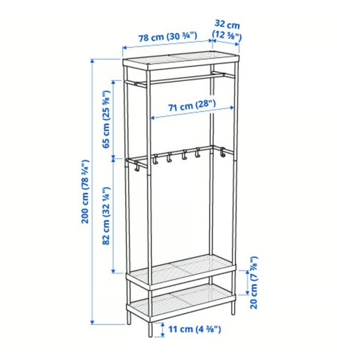 Cuier Ikea - haine+depozitare pantofi