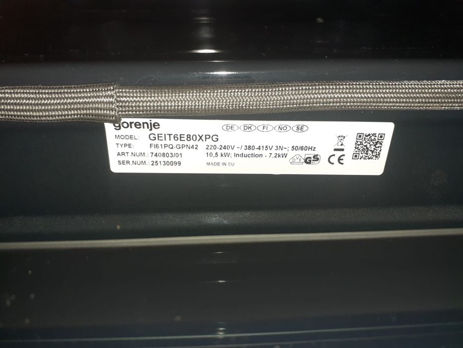 Aragaz inducție Gorenje GEIT6E80XPG