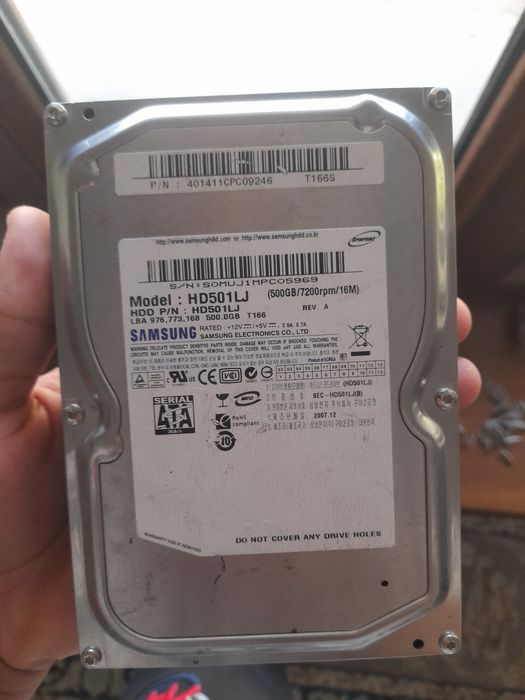 HDD hard disk 500GB Srochna sotiladi