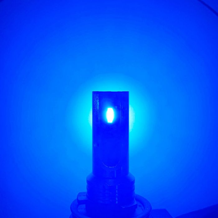 Set Două Becuri Led H7,H8,H9,H11,H16 Blue-Albastru(8000-12000 Kelvin)