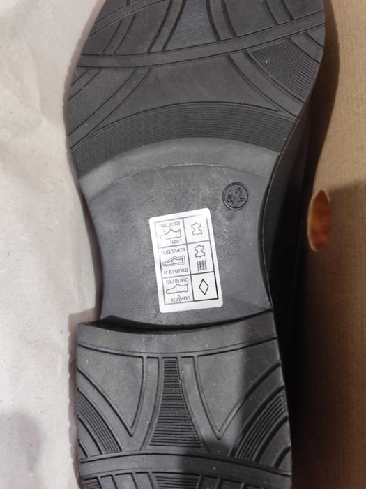 2 чифта нови мъжки черни обувки от естествена кожа №41 и 42