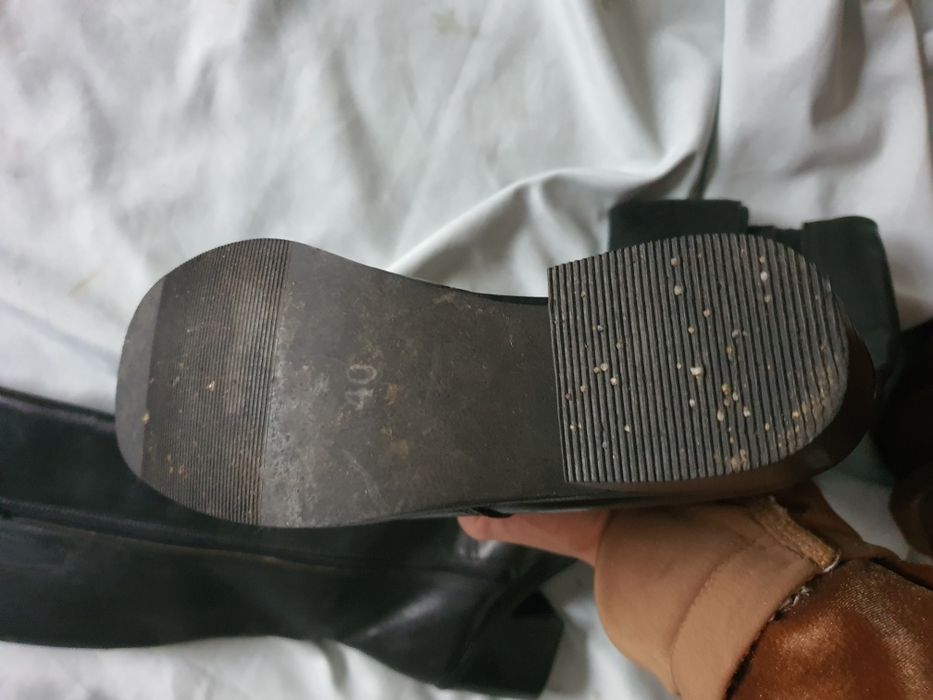 Cizme biker lungi cu catarame