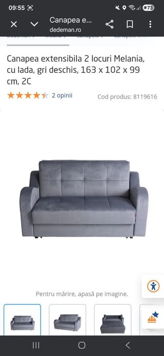 De vânzare canapea extensibilă!