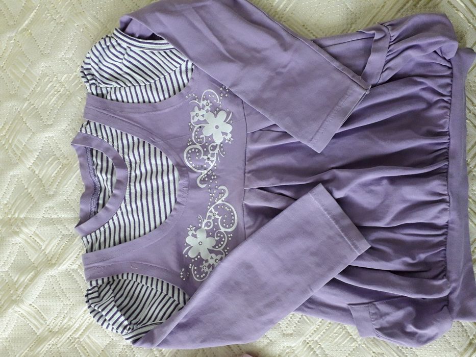 2 блузки с дълъг ръкав за момиче р.128