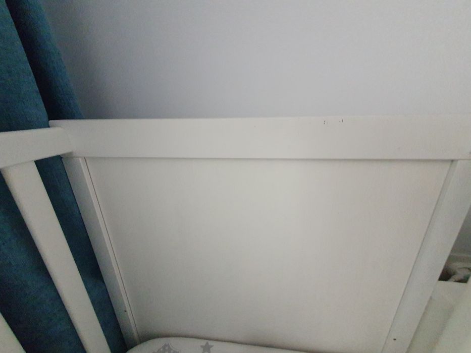 Patut Ikea SUNDVIK + saltea fibra cocos, ofer cearceaf/protectii salte