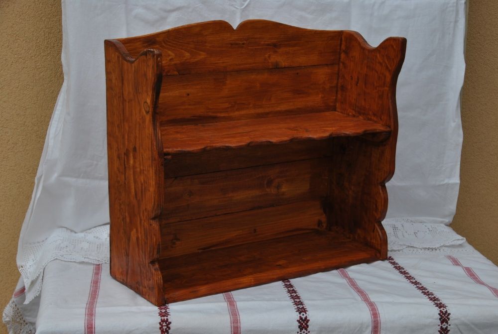 Vand etajera cu 2 polite din lemn