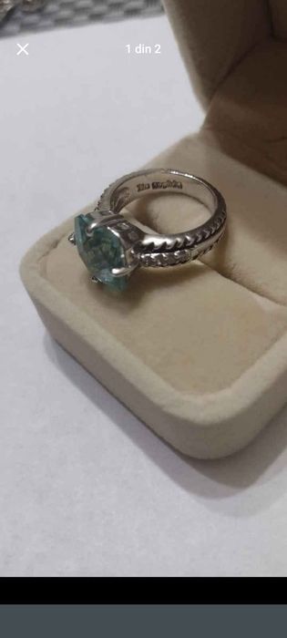 Inel argint cu piatra zirconiu,6 gr,mas 16,5