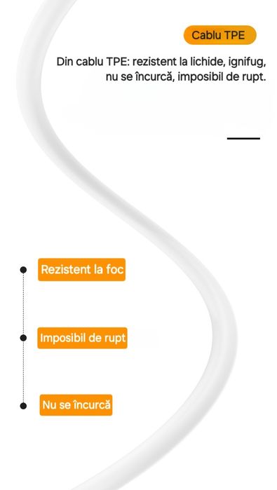 Cablu Încărcare+Date Usb/UsbC. Super Fast-Charge. 1Gb/30sec. Adaptiv.