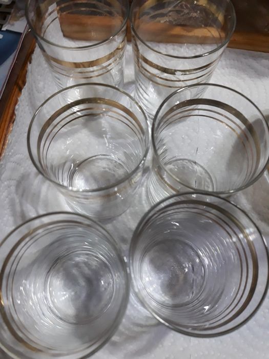 Чаши за ракия със златен кант