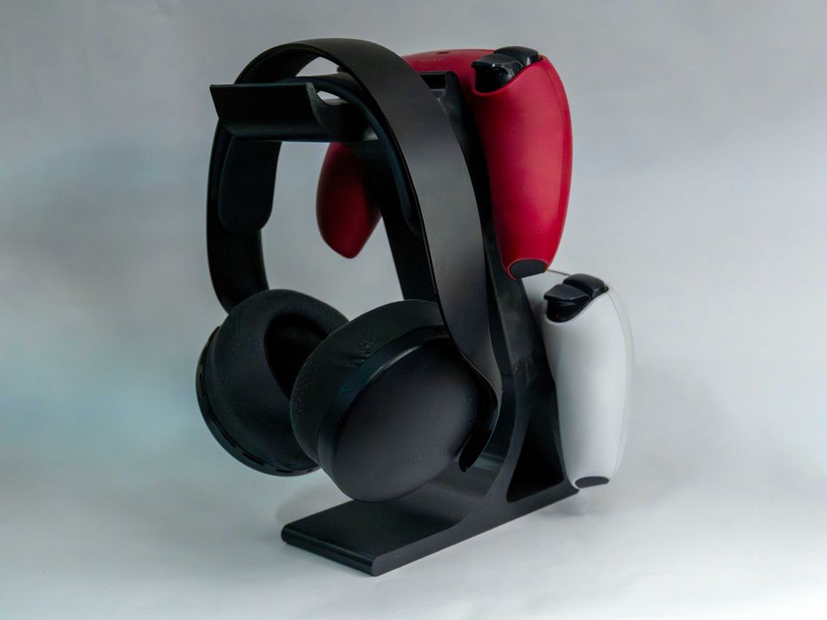 Suport PS5 DualSense + Căști Gaming | Stand 3D Premium |