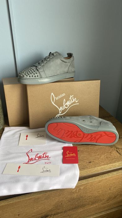 Louboutin gri spikes full box 41,42,43