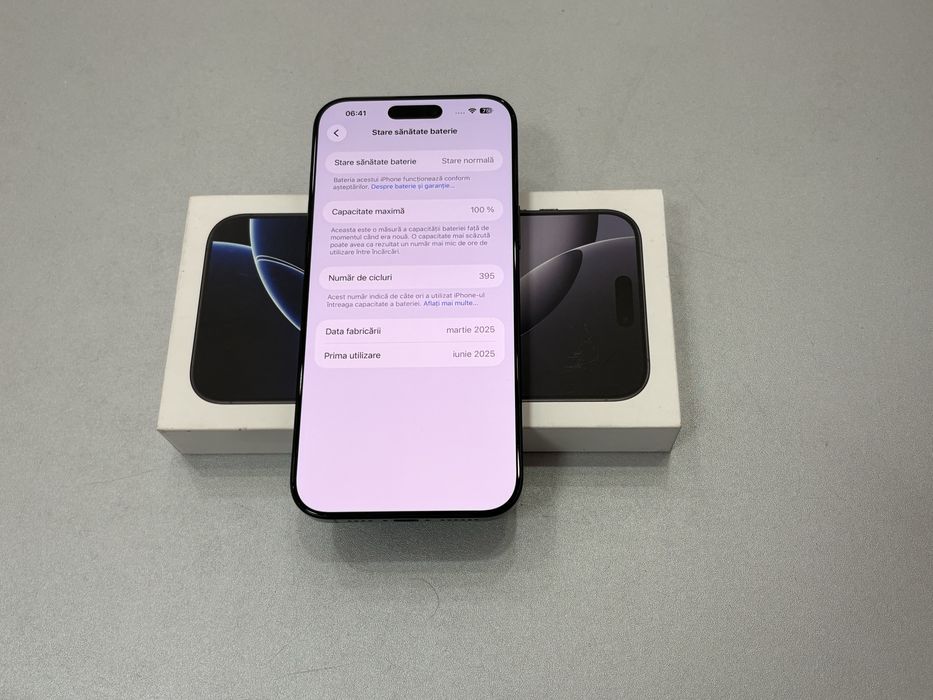 Iphone 16 Pro Max, 256 gb, Black Titanium, la cutie