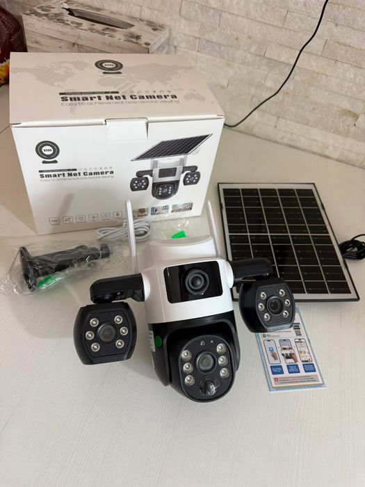 Camera video supraveghere 4G cu SIM si transmitere cu panou solar noua